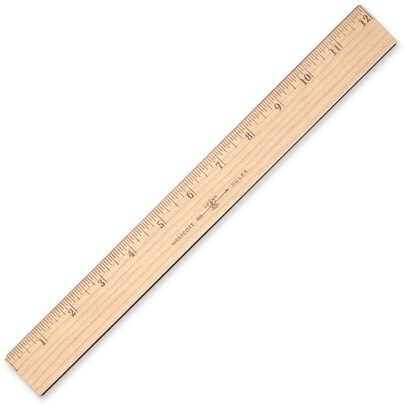 Westcott Inches/Metric Wood Ruler – ACM10375