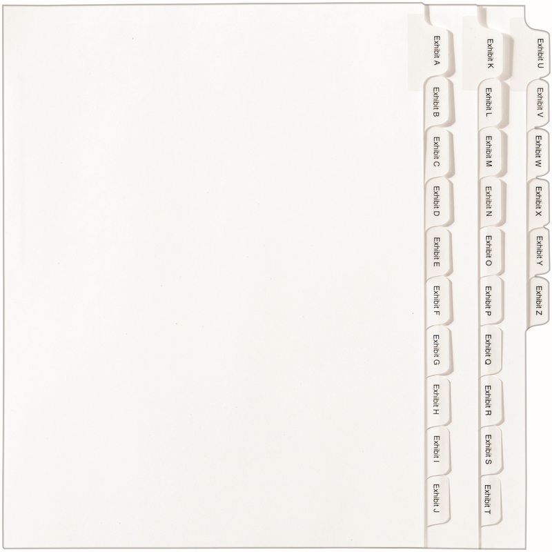 Avery Allstate Style EXHIBIT Tab Legal Dividers – AVE82105