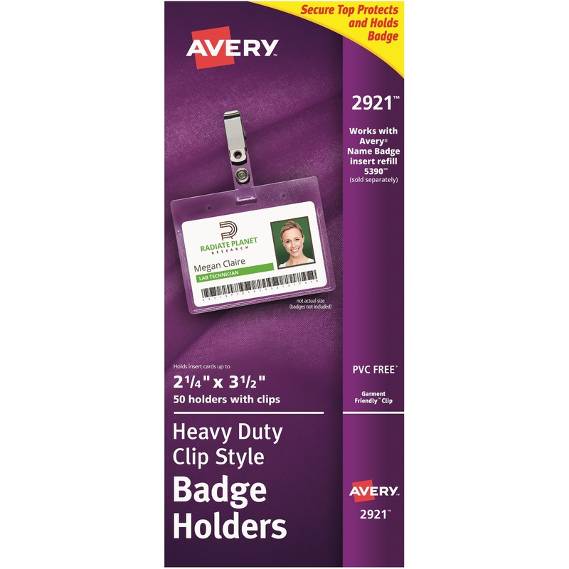Avery Heavy-Duty Clip Style Badge Holders – AVE2921