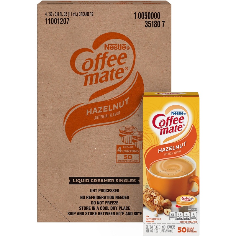 Coffee mate Hazelnut Liquid Coffee Creamer Singles – Gluten-free – NES35180CT
