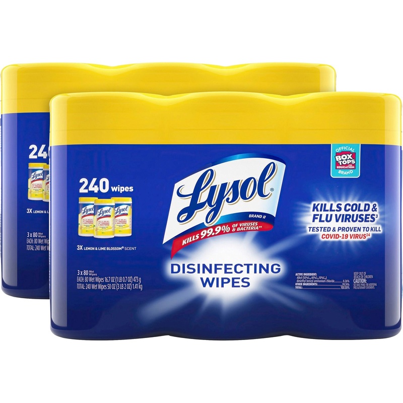 Lysol Lemon/Lime Disinfecting Wipes – RAC84251CT