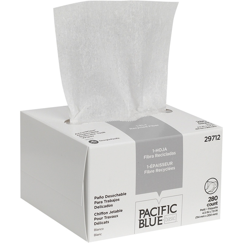 Pacific Blue Basic AccuWipe Recycled Disposable Delicate Task Wipers – GPC29712