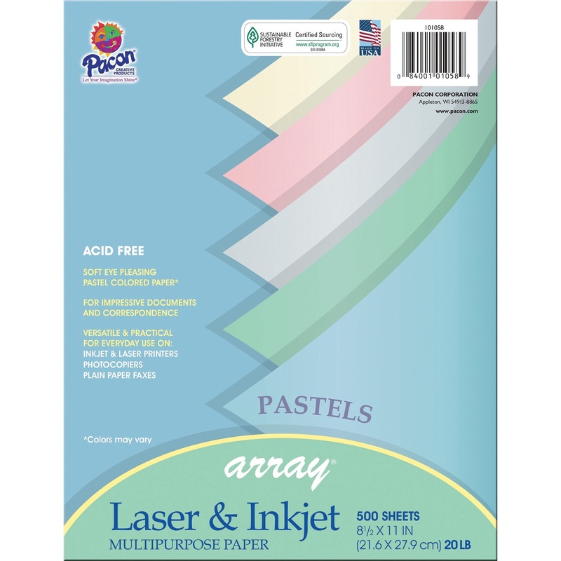 Pacon Pastel Multipurpose Paper – Pastel – PAC101058