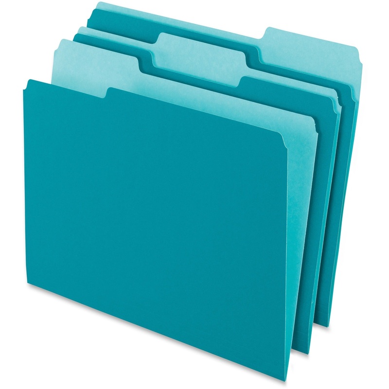 Pendaflex 1/3 Tab Cut Letter Recycled Top Tab File Folder – PFX15213TEA