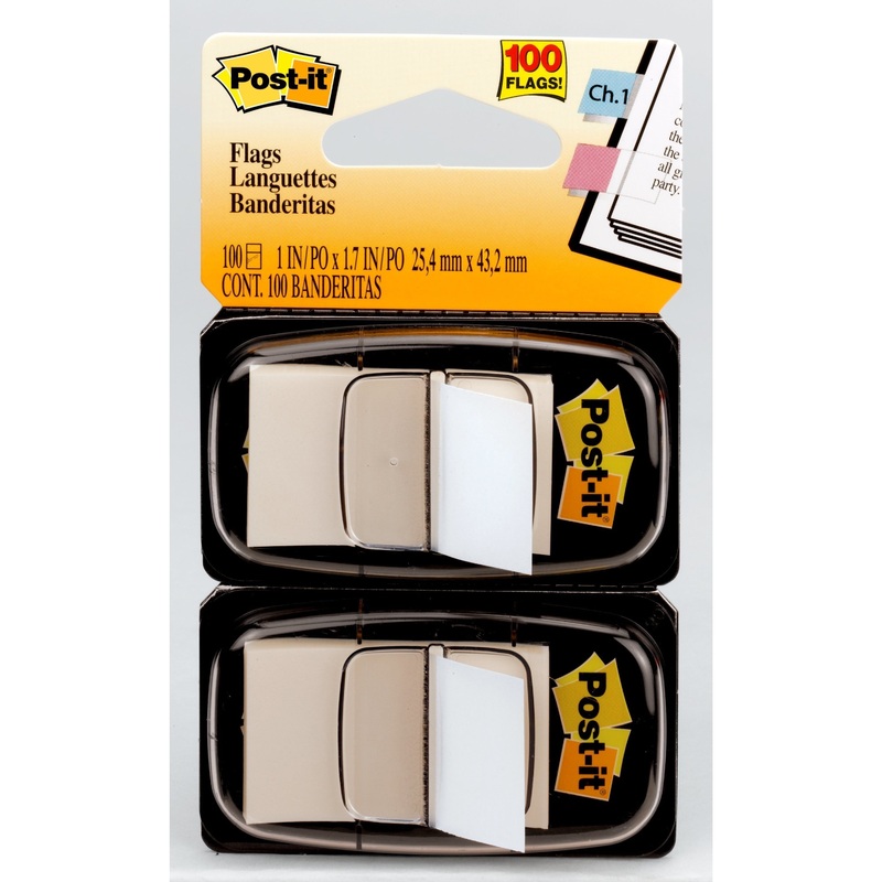 Post-it Flags – MMM680WE2|<p>50 Flags per Dispenser</p>|Page Marker,Color Coder,Folder Tab