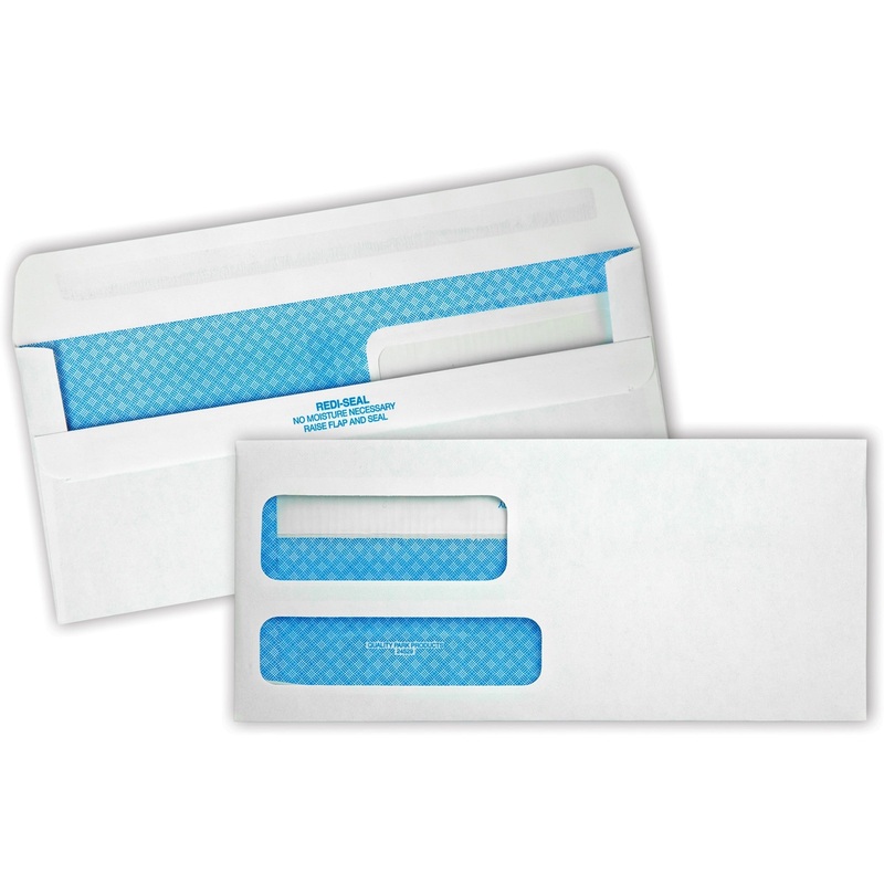 Quality Park No. 9 Double Window Security Tint Envelopes with Redi-Seal Self-Seal – QUA24529