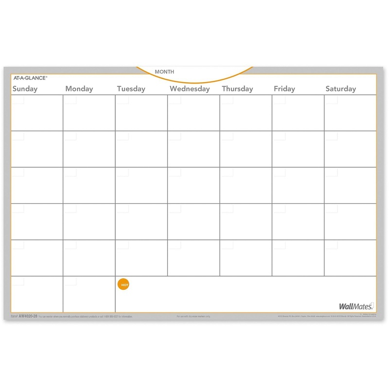 At-A-Glance WallMates Monthly Planning Surface – AAGAW402028