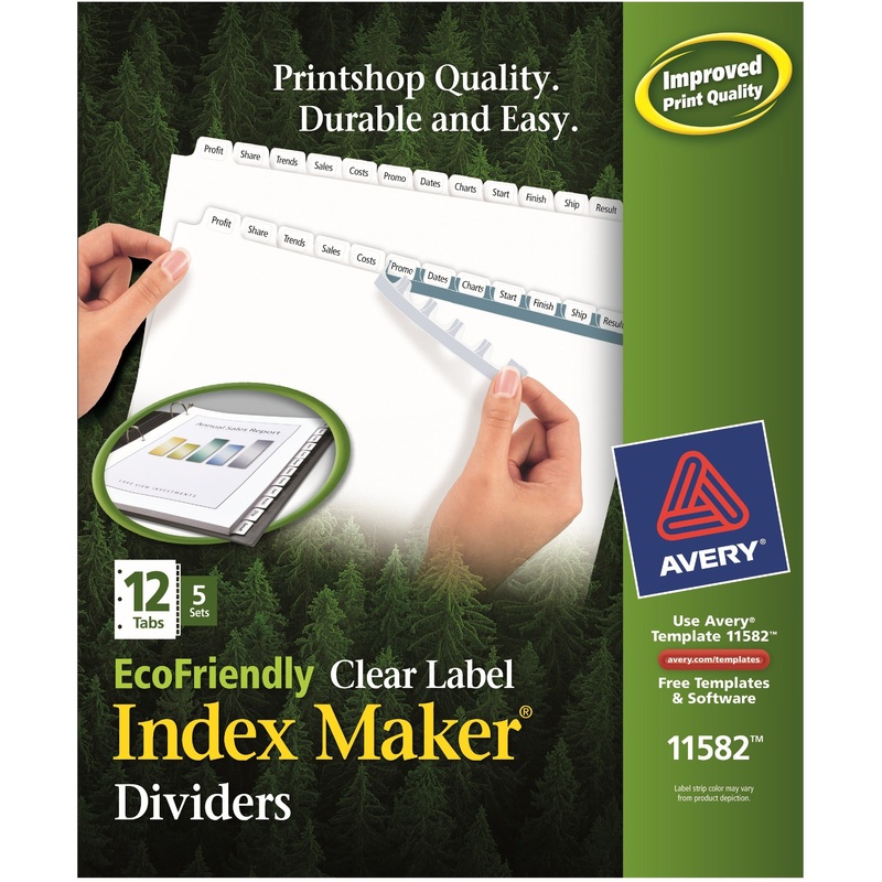 Avery Eco-friendly Index Makers Dividers – AVE11582