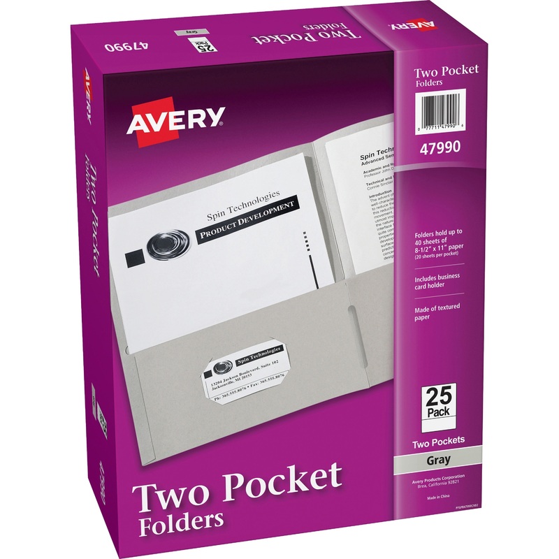 Avery Letter Pocket Folder – AVE47990