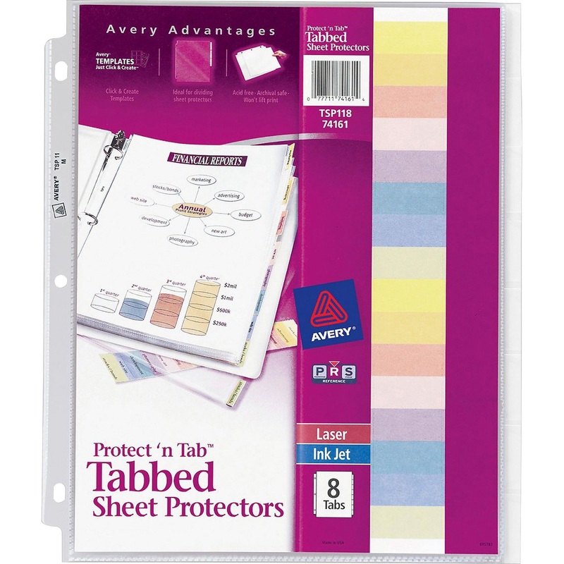 Avery Tabbed Sheet Protectors – AVE74161