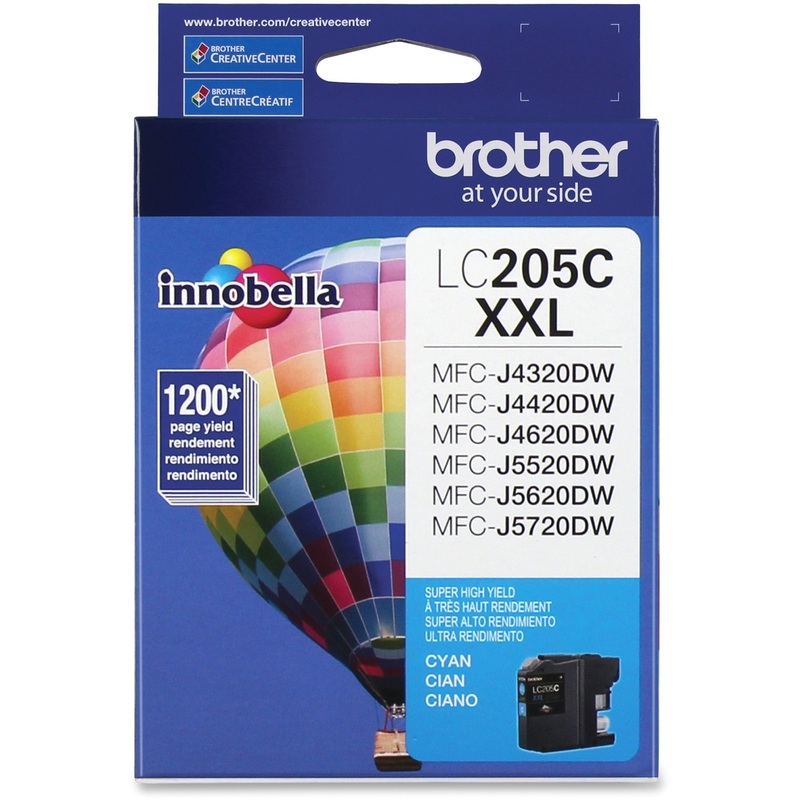 Brother Genuine Innobella LC205C Super High Yield Cyan Ink Cartridge – BRTLC205C