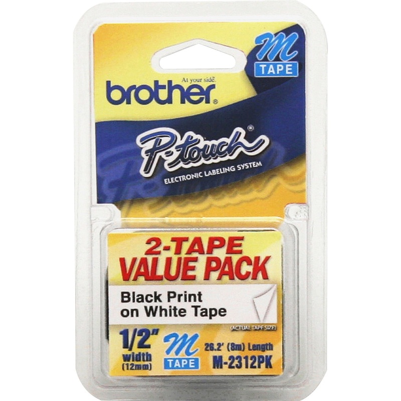 Brother P-touch Nonlaminated M Tape Value Pack – BRTM2312PK