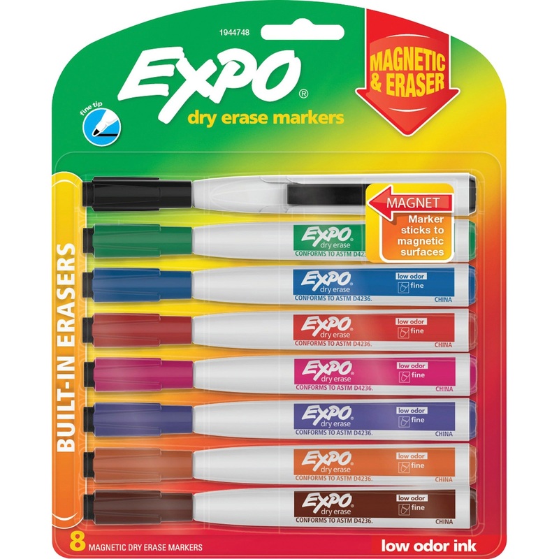 Expo Eraser Cap Fine Magnetic Dry Erase Markers – SAN1944748