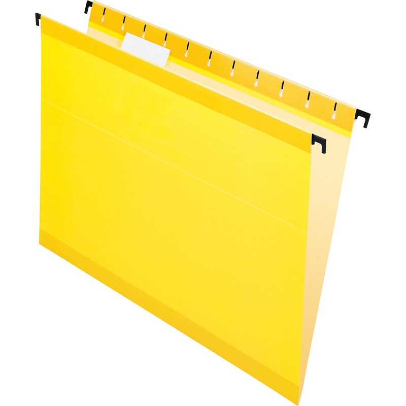 Pendaflex SureHook 1/5 Tab Cut Letter Recycled Hanging Folder – PFX615215YEL