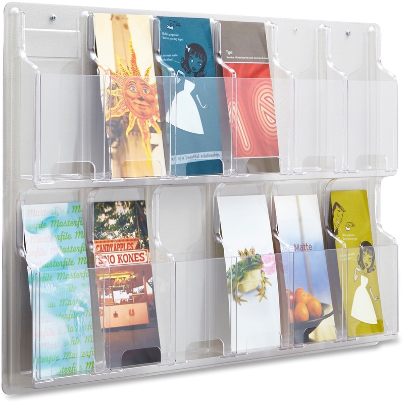 Safco 12 Pamphlet Pocket Display Rack – SAF5604CL