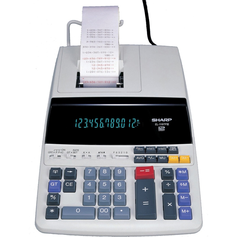Sharp EL-1197PIII 12 Digit Commercial Printing Calculator – SHREL1197PIII