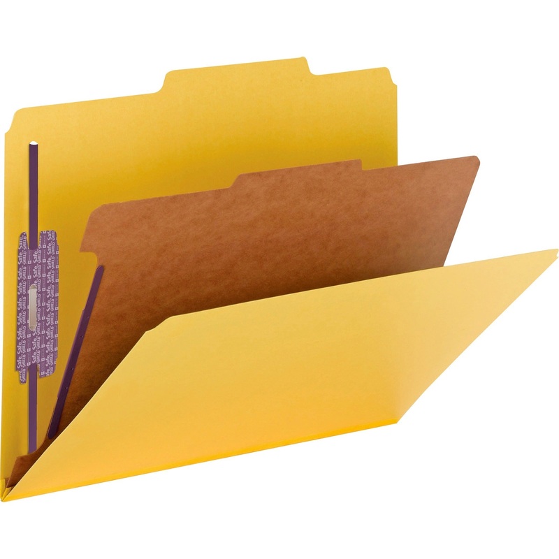 Smead SafeSHIELD 2/5 Tab Cut Letter Recycled Classification Folder – SMD13734