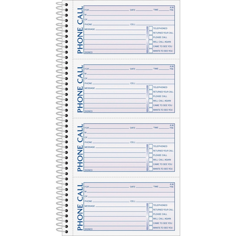TOPS Carbonless Phone Message Book – TOP4003