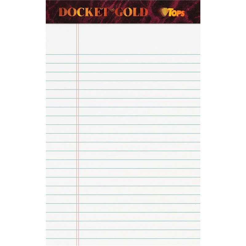 TOPS Docket Gold Jr. Legal Ruled White Legal Pads – Jr.Legal – TOP63910