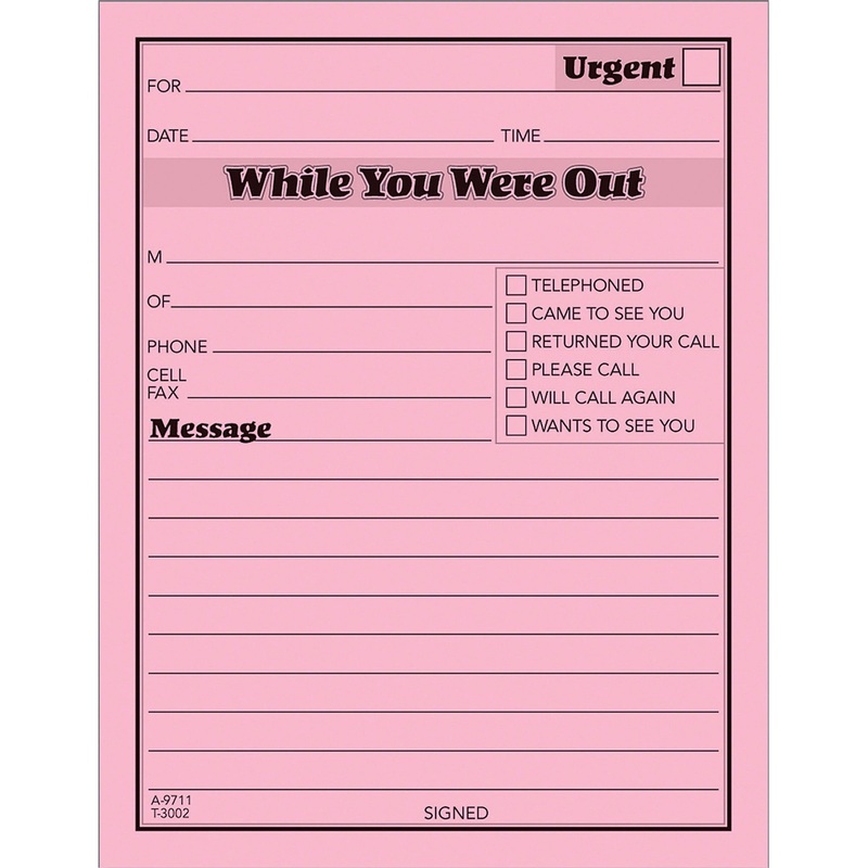 TOPS While You Were Out Message Pads – TOP3002P