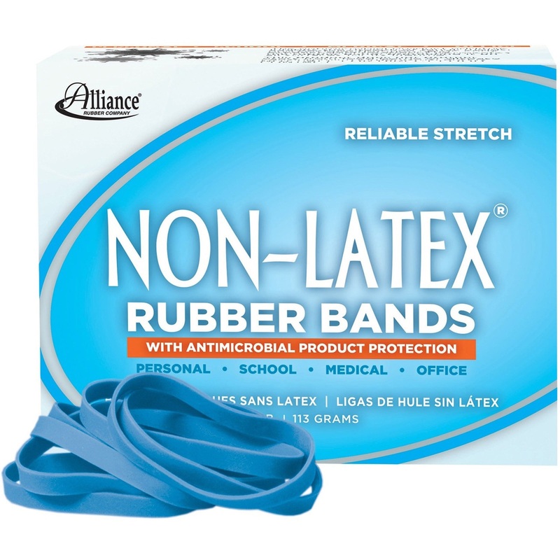 Alliance Rubber 42649 Non-Latex Rubber Bands with Antimicrobial Protection – Size #64 – ALL42649