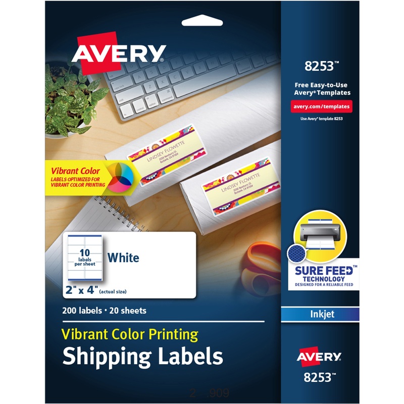 Avery Color Printing Labels – AVE8253