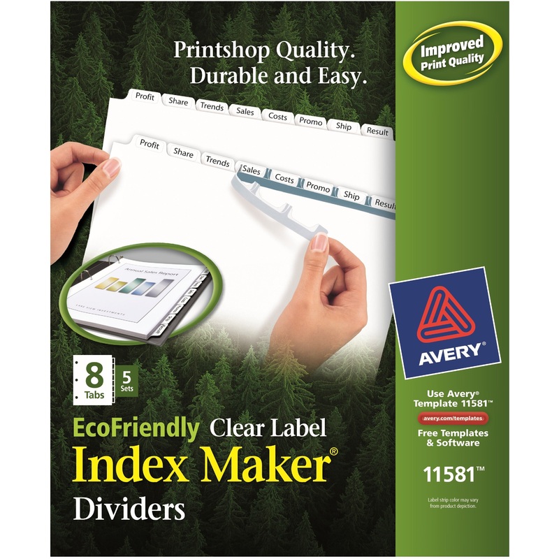 Avery Index Maker Index Divider – AVE11581