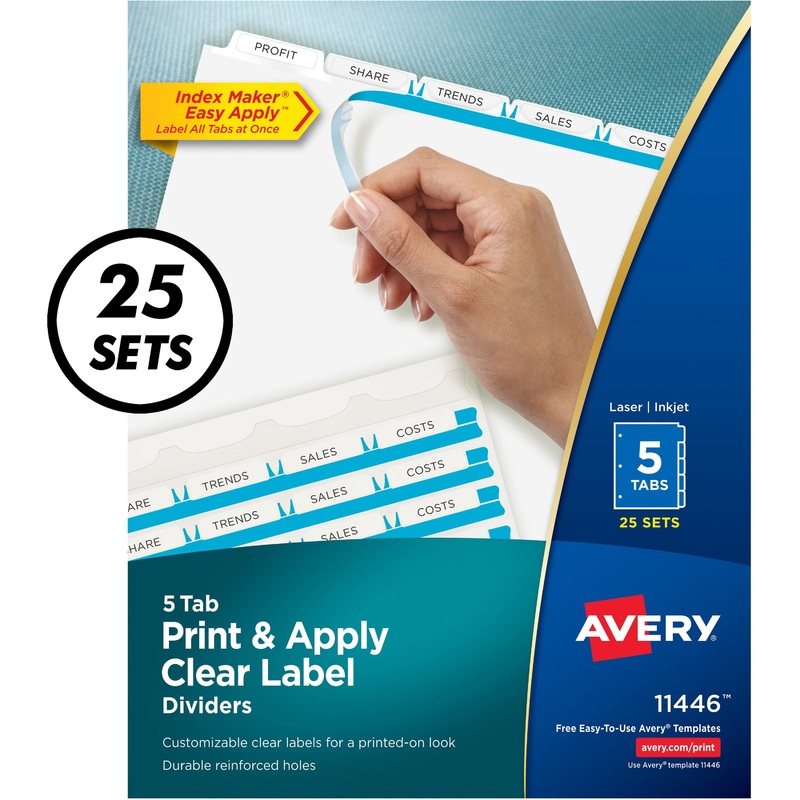 Avery Index Maker Print & Apply Dividers – AVE11446