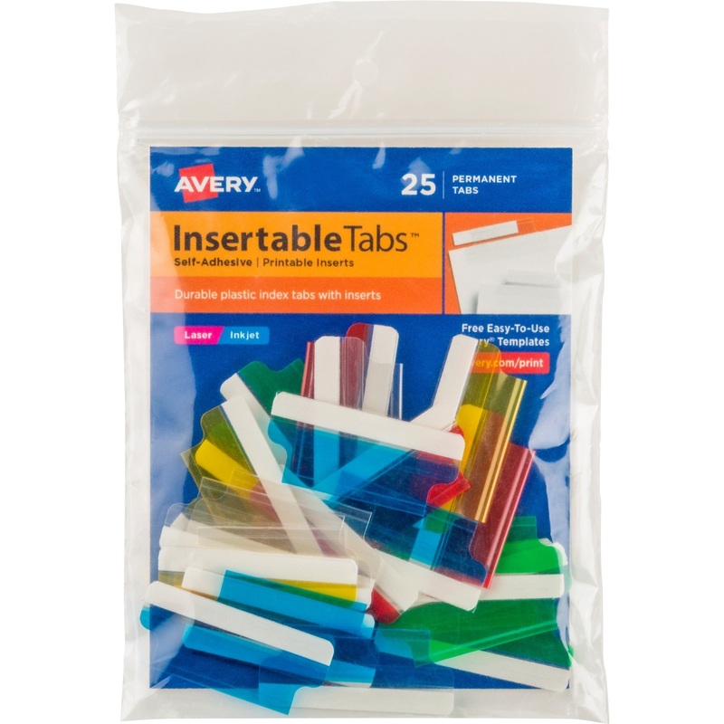 Avery Index Tabs with Printable Inserts – AVE16228