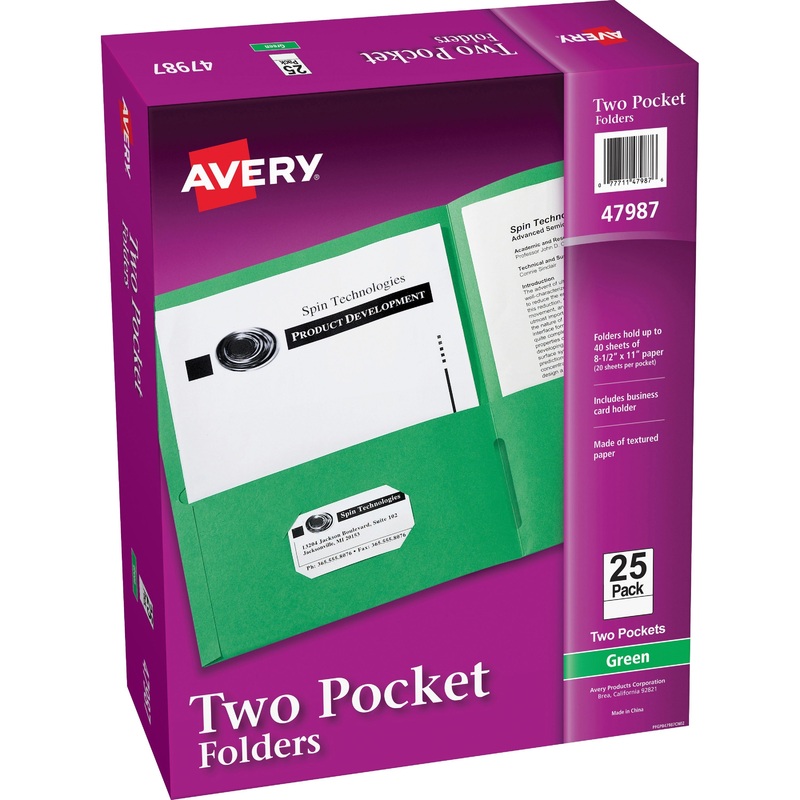 Avery Letter Pocket Folder – AVE47987