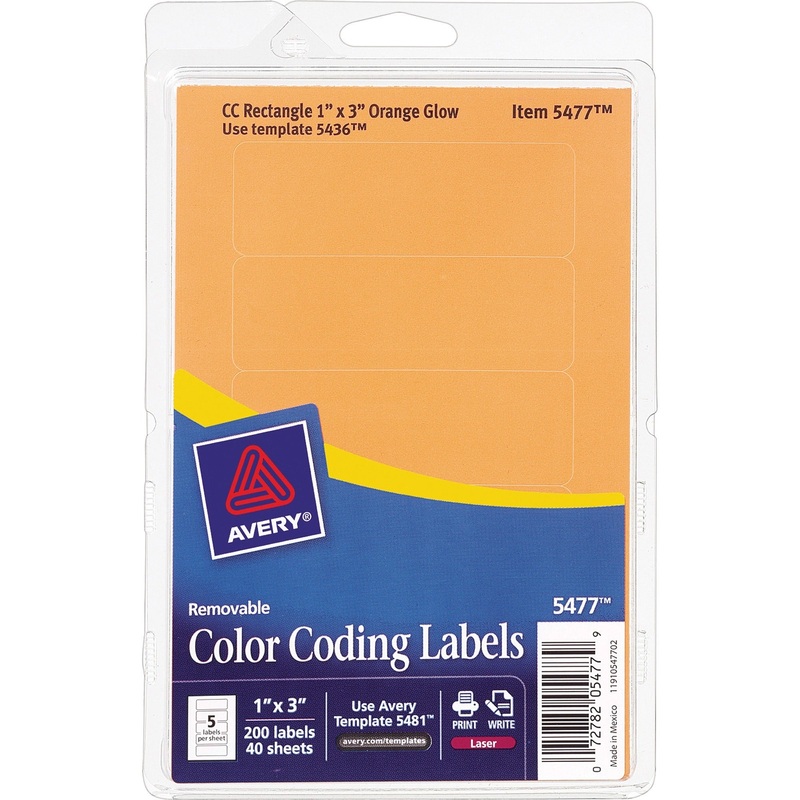Avery Rectangular Color-Coding Labels – AVE05477