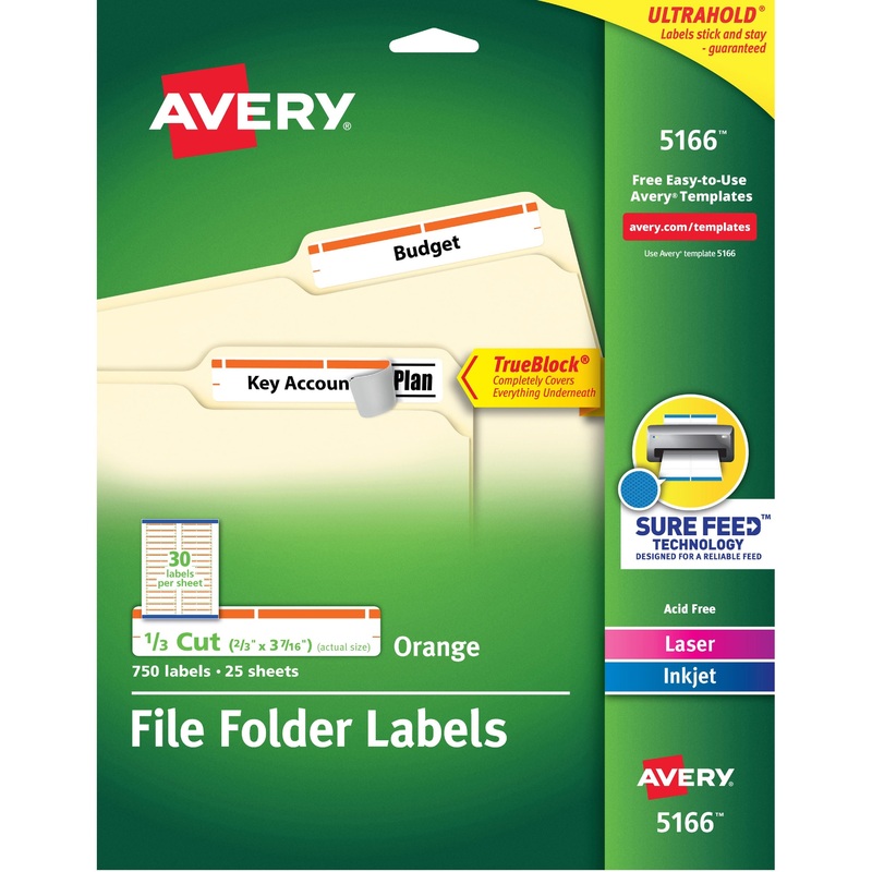 Avery TrueBlock File Folder Labels – AVE5166