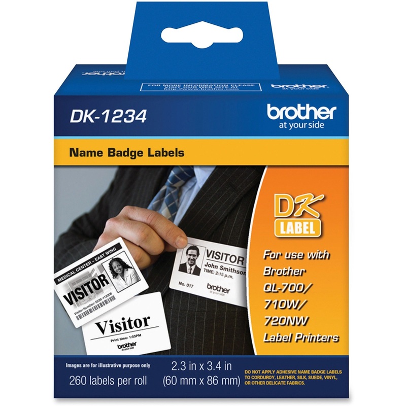 Brother DK1234 – Adhesive Name Badge Labels – BRTDK1234