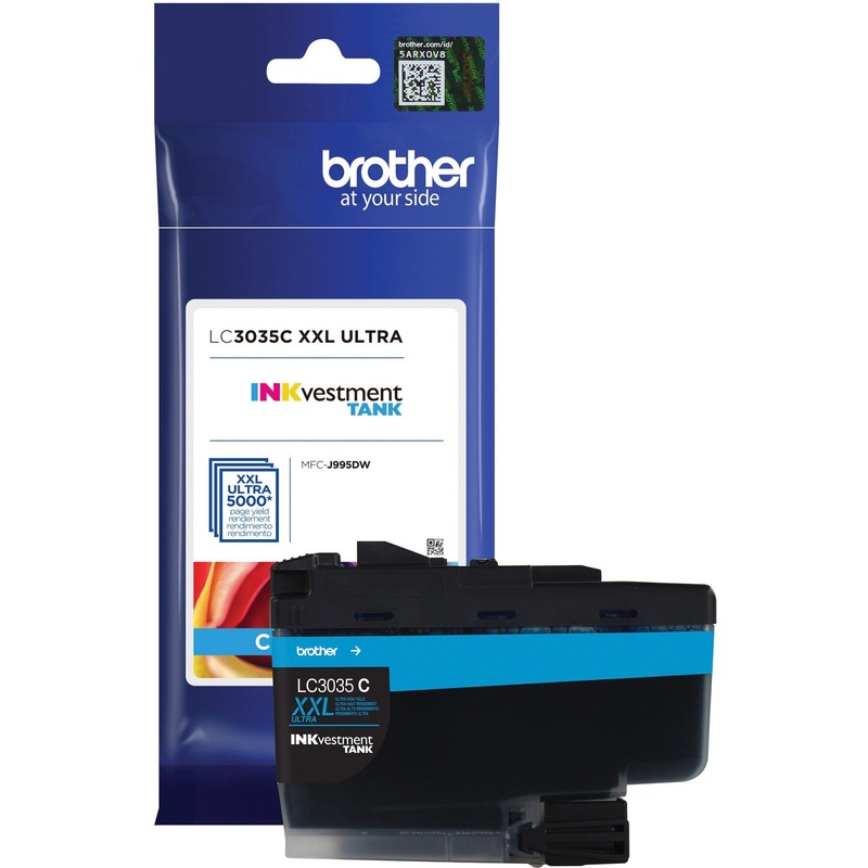 Brother Genuine LC3035C Single Pack Ultra High-yield Cyan INKvestment Tank Ink Cartridge – BRTLC3035C