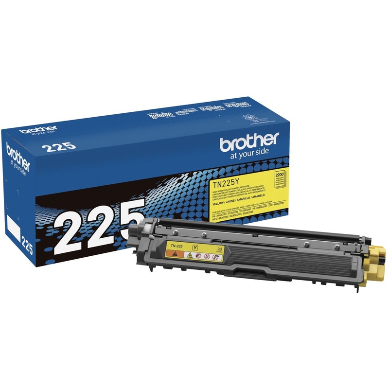 Brother Genuine TN225Y High Yield Yellow Toner Cartridge – BRTTN225Y