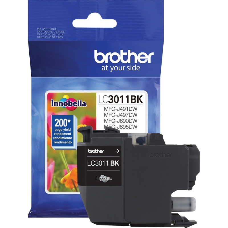 Brother LC3011BK Original Standard Yield Inkjet Ink Cartridge – Single Pack – Black – 1 Each – BRTLC3011BK