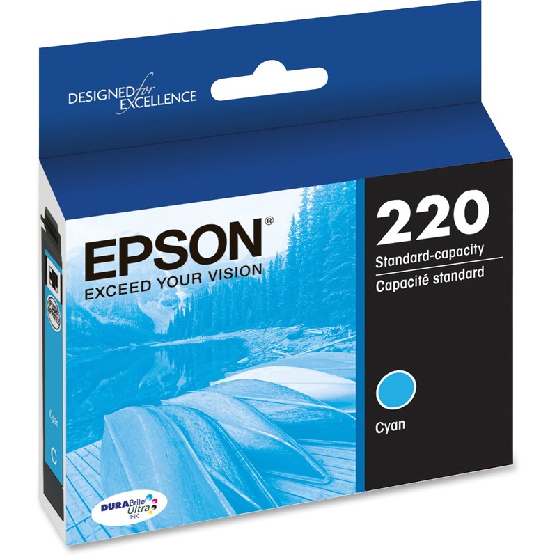 Epson DURABrite Ultra 220 Original Standard Yield Inkjet Ink Cartridge – Cyan – 1 Each – EPST220220S