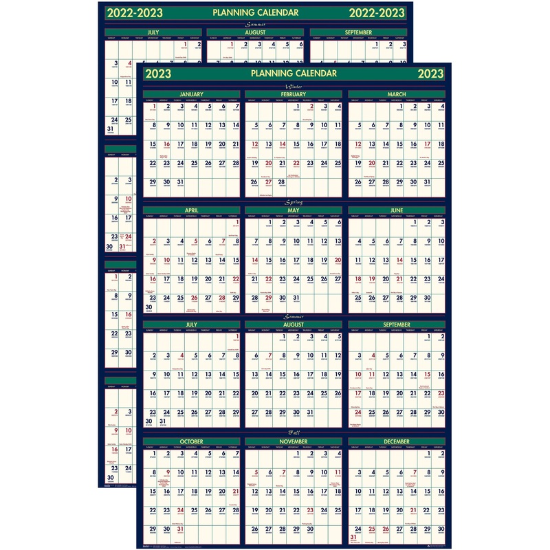 House of Doolittle Eco-friendly 18 Month Laminated Wall Calendar – HOD391