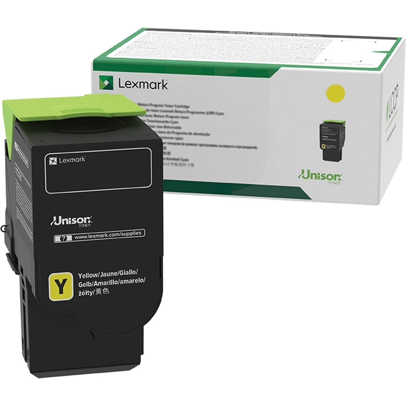 Lexmark Original High Yield Laser Toner Cartridge – Yellow – 1 Each – LEX80C0HYG