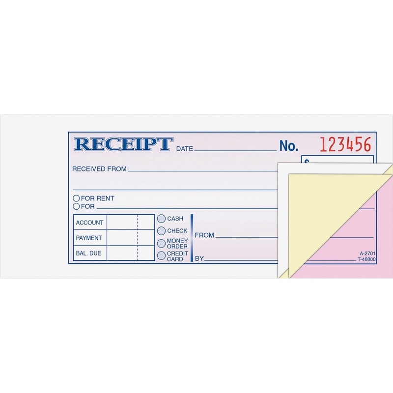 Adams Tapebound 3-part Money Receipt Book – ABFTC2701