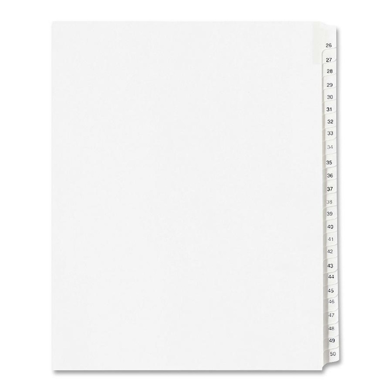 Avery Collated Legal Exhibit Dividers – Allstate Style – AVE01702