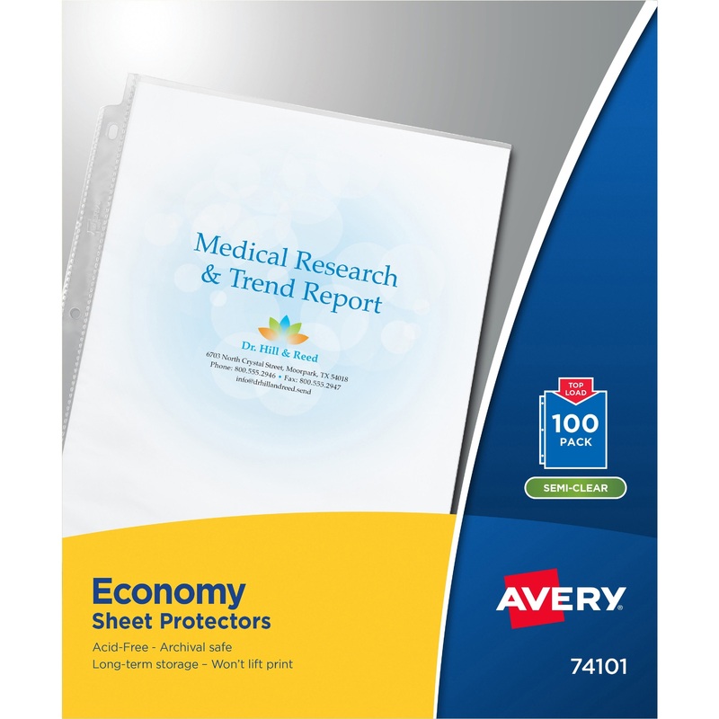 Avery Economy-Weight Sheet Protectors – AVE74101