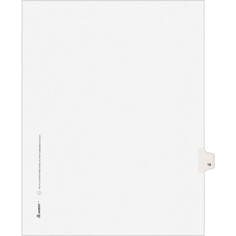 Avery Individual Legal Exhibit Dividers – Avery Style – AVE01018