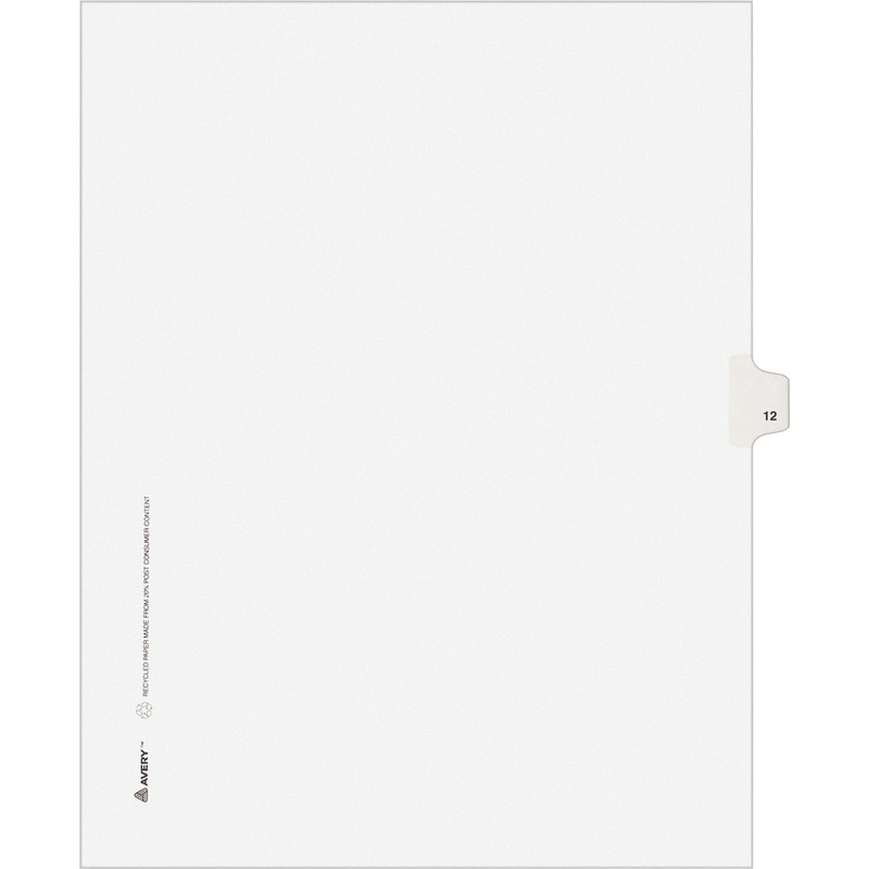 Avery Individual Legal Exhibit Dividers – Avery Style – Unpunched – AVE11922