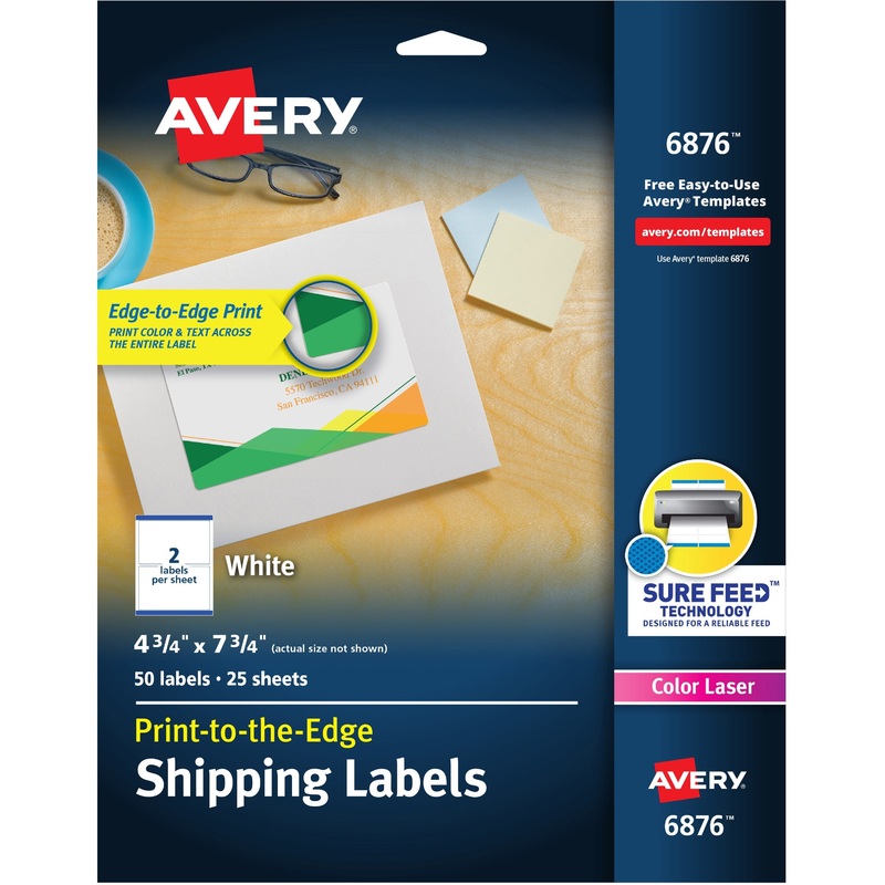 Avery Print-to-the-edge 2/Sheet Shipping Labels – AVE6876