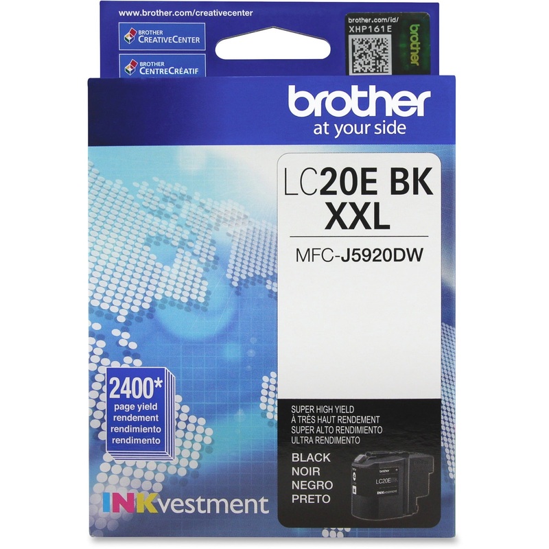 Brother Genuine LC20EBK INKvestment Super High Yield Black Ink Cartridge – BRTLC20EBK