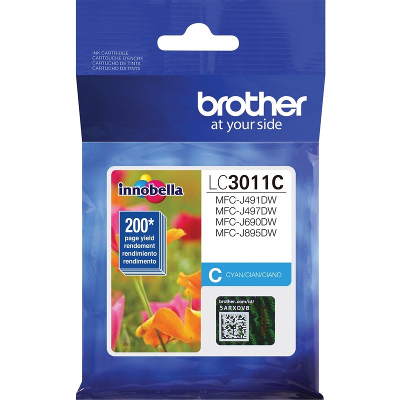 Brother LC3011C Original Standard Yield Inkjet Ink Cartridge – Single Pack – Cyan – 1 Each – BRTLC3011C