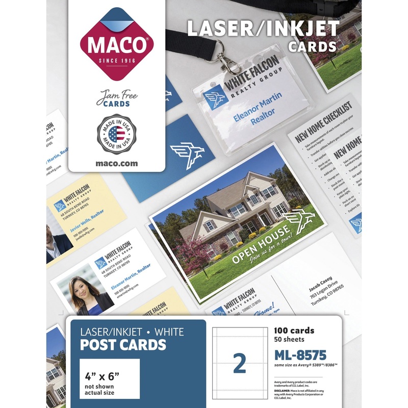 MACO Micro-perforated Laser/Ink Jet Post Cards – MACML8575