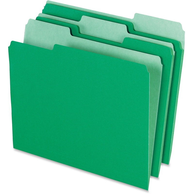 Pendaflex 1/3 Tab Cut Letter Recycled Top Tab File Folder – PFX15213BGR