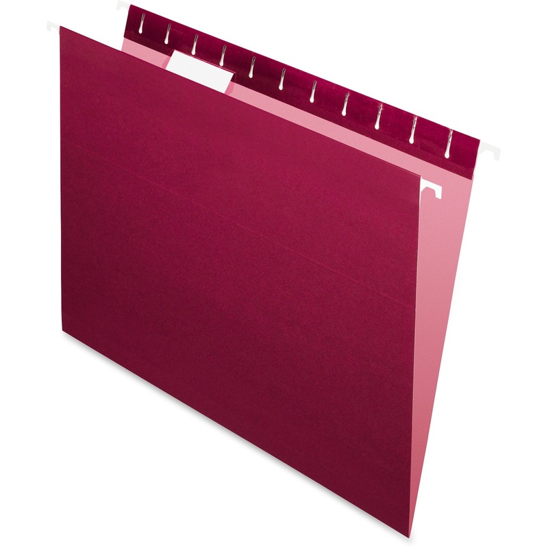 Pendaflex Essentials 1/5 Tab Cut Letter Recycled Hanging Folder – PFX81613